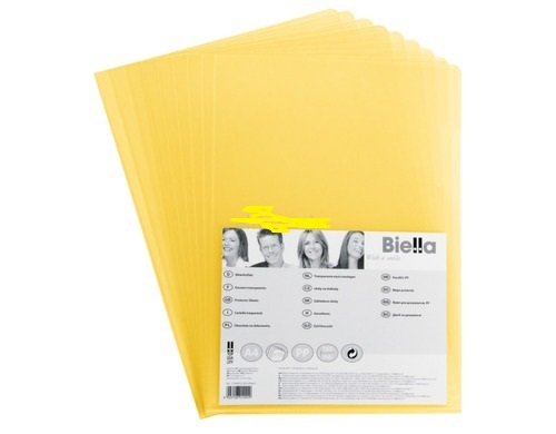 Biella Sichthüllen Everyday A4, gelb, genarbt, 100 Stück,
