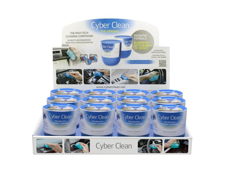 Cyber Clean Reinigungsknete Clean Clear Car Display mit 12 Stück, Produkttyp: Innenreiniger, Set: Nein
