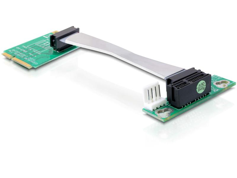 Delock PCI-E Riser Karte Mini PCI-E auf PCI-Ex1, 9 cm