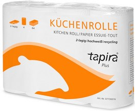 Tapira Küchenrolle Plus, 2-lagig, hochweiß, Großpackung