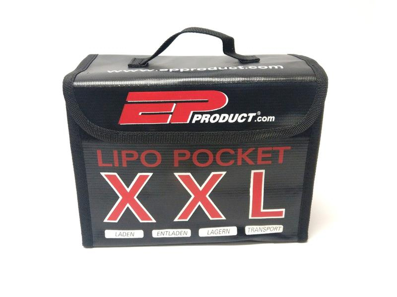 EP LiPo-Tasche XXL, Tiefe: 215 mm, Breite: 155 mm, Anzahl Fächer: 1 ×, Höhe: 115 mm, Bauform: Tasche