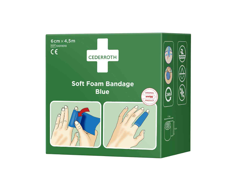 CEDERROTH Pflaster "Soft Foam Bandage", selbsthaftend, blau