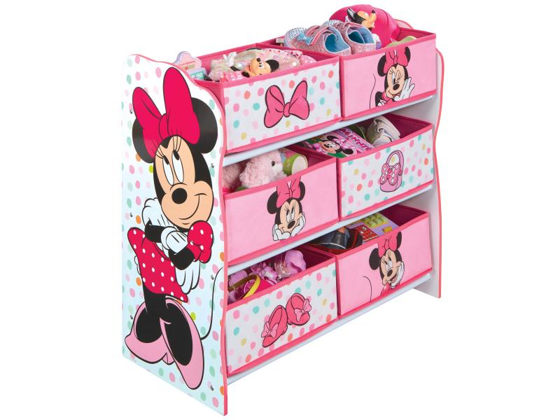 Worlds Apart Regal Minnie Mouse, Breite: 63.5 cm, Höhe: 60 cm, Tiefe: 30 cm, Anzahl Tablare: 3, Farbe: Weiss, Mint, Rosa, Pink