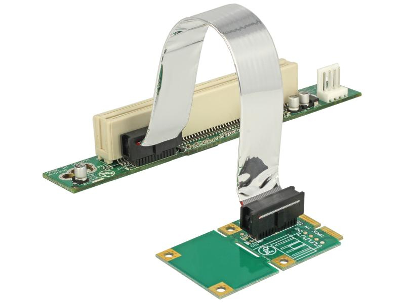 Delock PCI-E Riser Karte Mini PCI-Express - PCI 13cm Kabel, Links