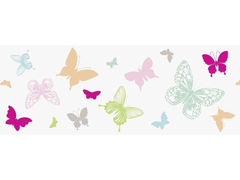 Heyda Fensterbild Butterflies 1 Stück, Rosa/Mint/Pink/Grün, Verpackungseinheit: 1 Stück, Material: Folie, Farbe: Grün, Mint, Rosa, Pink, Produkttyp: Fensterbild
