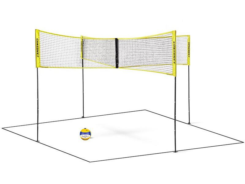 Crossnet Volleyballnetz Crossnet Schwarz/Gelb, Höhenverstellbar: Ja, Breite: 24 cm, Farbe: Schwarz, Gelb, Sportart: Volleyball