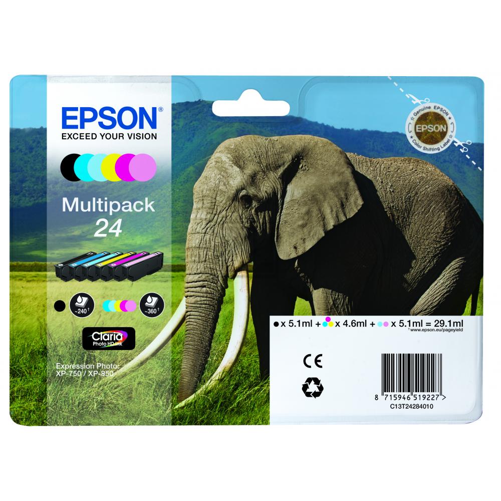 24 SERIES ELEPHANT MULTIPACK Multipack 6-colours 24 Claria Photo HD Ink  NMS