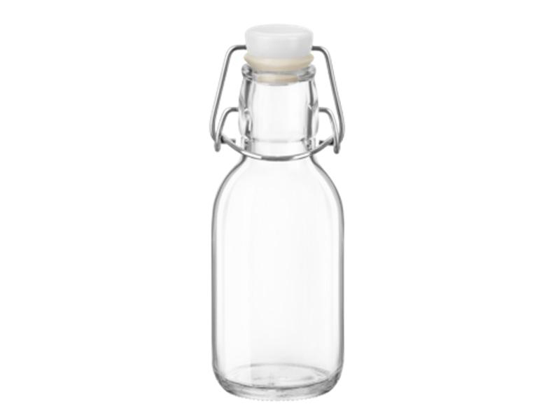 Bormioli Rocco Glasflasche Emilia 0.25 Liter, 12 Stück, Verpackungseinheit: 12 Stück, Material: Glas, Farbe: Transparent