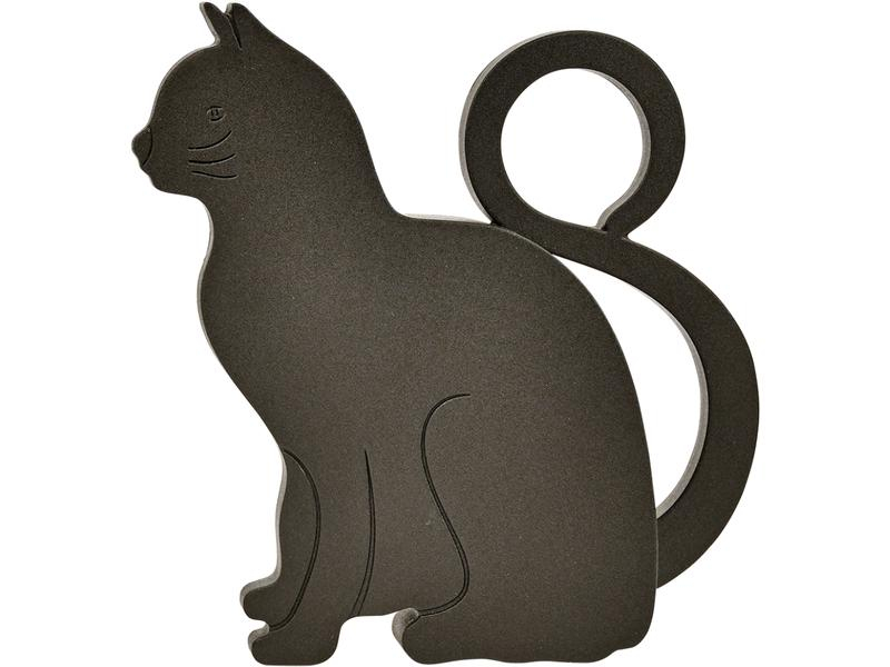 Esschert Design Türsicherung Katze 11 cm, Packungsgrösse: 1 Stück, Detailfarbe: Schwarz, Sicherungstyp: Türsicherung