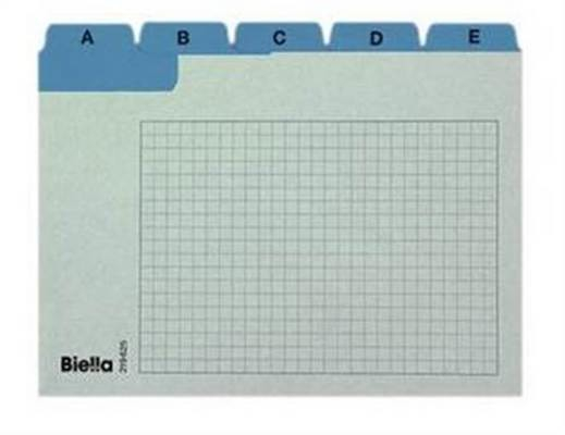 BIELLA Kartei-Leitkarten A6 219625.05 blau, A-Z,verstärkt,25-teilig