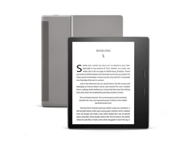 Amazon E-Book Reader Kindle Oasis 2019 32GB Special Offers, Touchscreen, Verbindungsmöglichkeiten: WLAN, Speicherkapazität total: 32 GB, Farbe: Schwarz; Aluminium, Bildschirmdiagonale: 7 ", Bildschirmtechnologie: E-Ink, Bluetooth, WLAN, Special Offers (