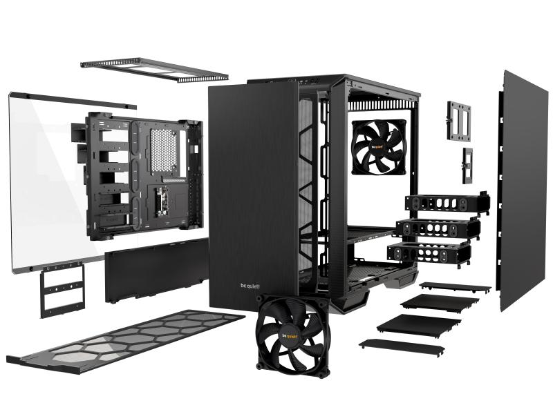 be quiet! PC-Gehäuse Dark Base 700 RGB LED, Farbe: Schwarz, Anzahl Lüfterplätze: 9, Hot-Swap Unterstützung, Sichtfenster, Gehäuse Bauart: Mid-Tower, Unterstützte Mainboards: E-ATX; Micro-ATX; ATX; Mini-ITX