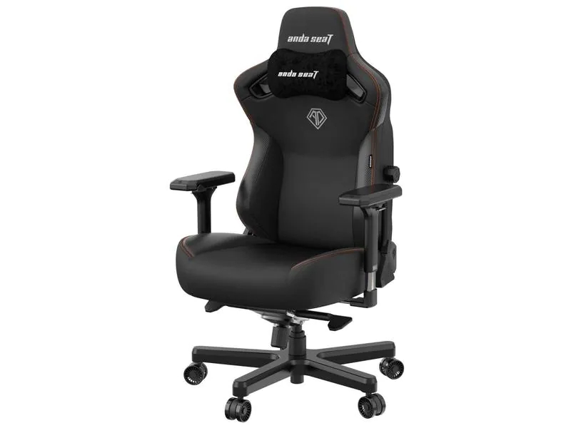 Anda Seat Gaming-Stuhl Kaiser 3 XL Schwarz, Lenkradhalterung: Nein, Höhenverstellbar: Ja, Detailfarbe: Schwarz, Material: Kunstleder, Belastbarkeit: 180 kg