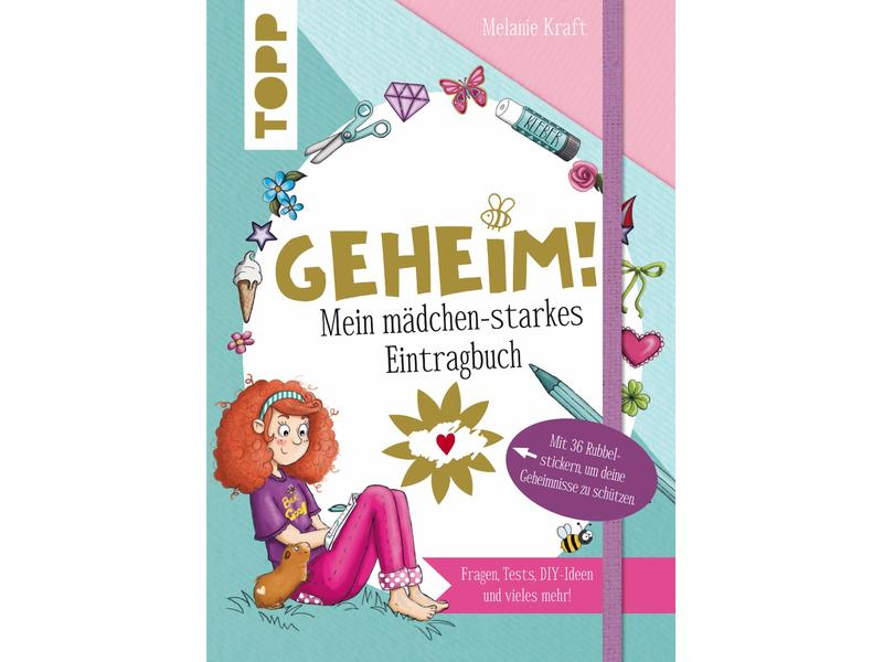 Frechverlag Tagebuch Geheim!, Motiv: Mädchen, Medienformat: 14.9 x 21 cm, Farbe: Pink, Altersgruppe: Kinder