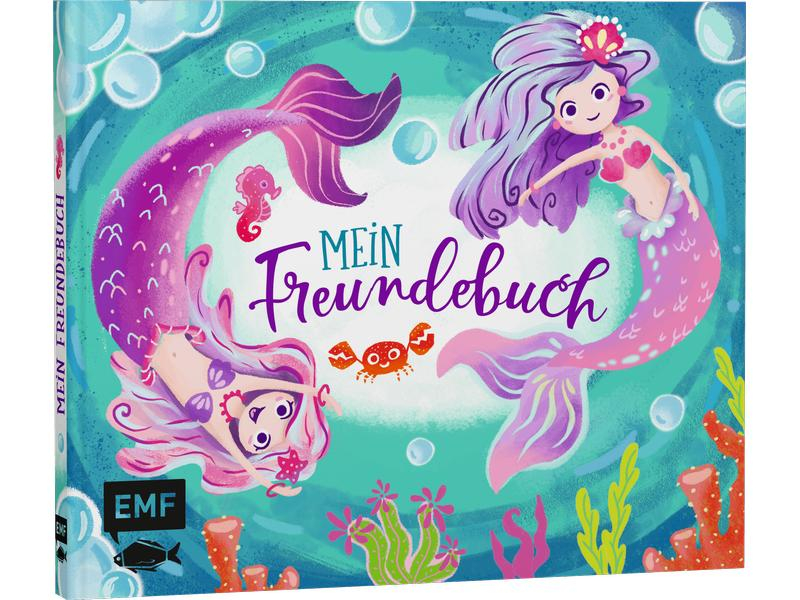 EMF Freundebuch Meerjungfrau, Motiv: Einhorn, Medienformat: 17.5 x 21.6 cm, Detailfarbe: Pink, Altersgruppe: Kinder