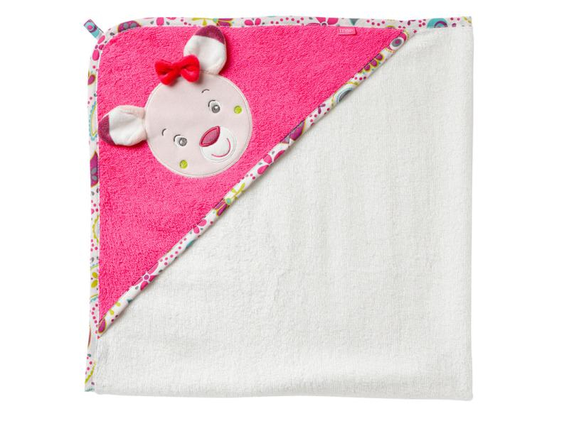 fehn Baby-Kapuzentuch Sweetheart, Produkttyp: Bade- & Kapuzentücher, Farbe: Pink; Rosa; Weiss