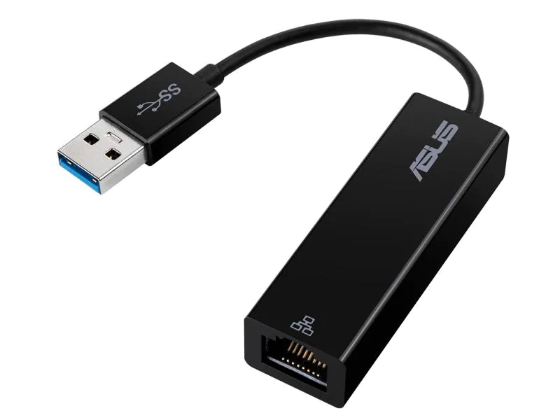 ASUS Netzwerk-Adapter OH102 USB 3.0 zu Giga-LAN, Schnittstellen: RJ-45 (1000Mbps), Schnittstellengeschwindigkeit: 10/100/1000 Mbit/s, Formfaktor: Extern, Anschlussart: USB 3.0, Anwendungsbereich: Business, Consumer
