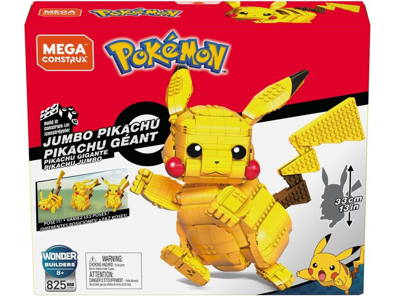 Mega Construx Bausteinmodell Pokémon Jumbo Pikachu, Altersempfehlung ab: 8 Jahren, Material: Kunststoff, Anzahl Teile: 825 Teile