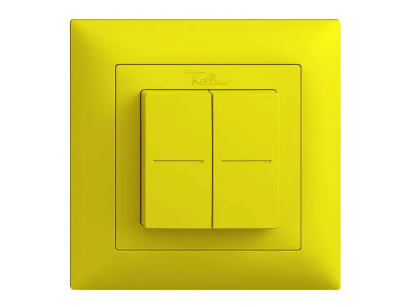 Feller Smart Light Control for Philips Hue EDIZIOdue AP lemon, Farbe: Gelb, Produkttyp: Fernbedienung und Wandtaster, Protokoll: ZigBee, Systemkommunikation: Wireless, System-Kompatibilität: Philips Hue