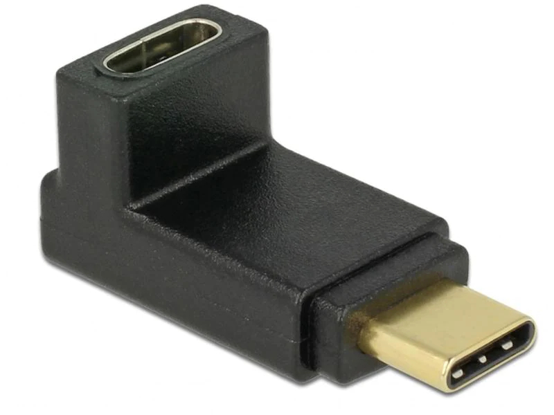 Delock USB 3.1 Adapter Gen2, 10Gbps, C-C, m-f oben gewinkelt, USB Standard: 3.1 Gen 2 (10 Gbps), Besondere Eigenschaften: Keine, Steckertyp Seite B: USB-C Stecker, Winkelstecker: Einseitig gewinkelt, Steckertyp Seite A: USB-C Buchse