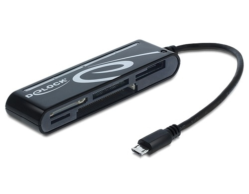 DeLock 91732 Micro USB OTG Card Reader, 6 Slots, OTG Funktion erforderlich,