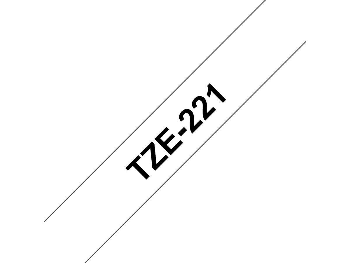 Brother PTOUCH TZe-221 laminiertes Schriftband – 9 mm breit, 8 m lang