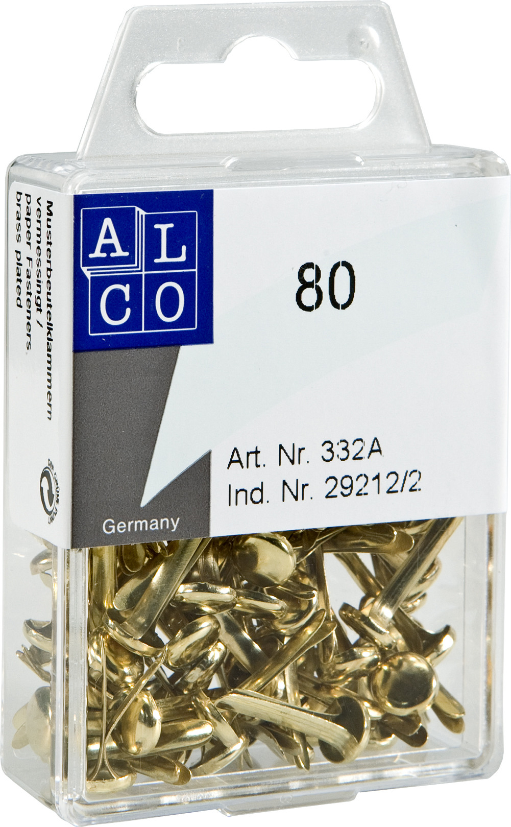 ALCO Musterbeutel-Klammern 3/17 mm 332A Messing 80 Stück
