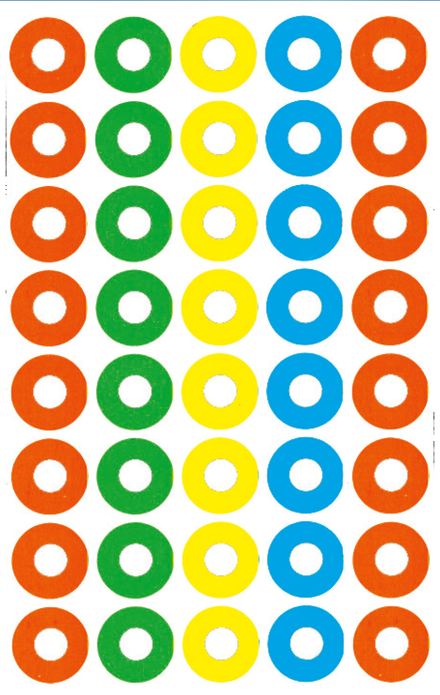 AVERY ZWECKFORM Sticker Verst.Ringe 8.4x16cm 3055Z farbig 4 Bogen, 160 Stück