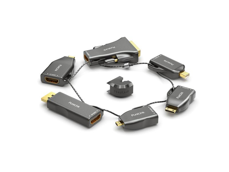 PureLink Adapterring IQ-AR210 HDMI 4K/60Hz, Kabeltyp: Adapter, Videoanschluss Seite A: HDMI, Videoanschluss Seite B: USB Type-C, Mini-DisplayPort, DisplayPort, DVI-D, Mini-HDMI, Micro-HDMI