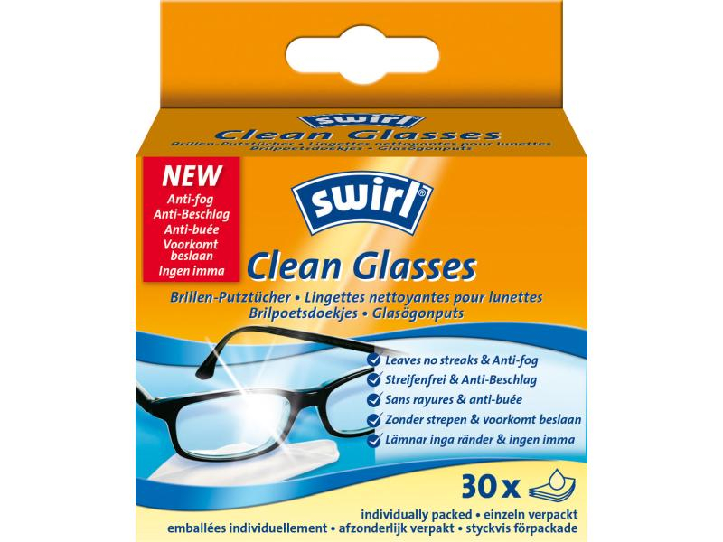 Swirl Brillenputztuch 30 Stück, Einsatzgebiet: Brille; Glas, Tuchart: Feuchttuch, Material: Mikrofaser, Verpackungseinheit: 30 Stück