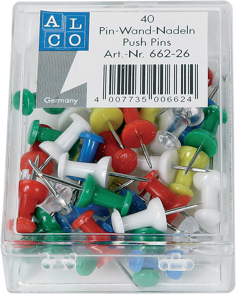 ALCO Pin-Wand-Nadeln 662-15 blau 40 Stück