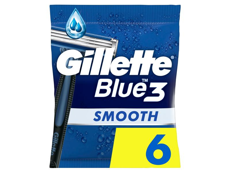 Gillette Blue 3 Smooth 6 Stück, Einweg Rasierer: Ja, Typ: Klingen Rasierer, Anwender: Herren, Körperbereich: Gesicht, Natürlich Leben: Keine Besonderheiten