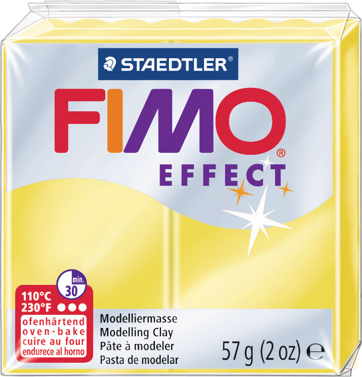 FIMO Knete Effect 57g 8020-104 translucent gelb