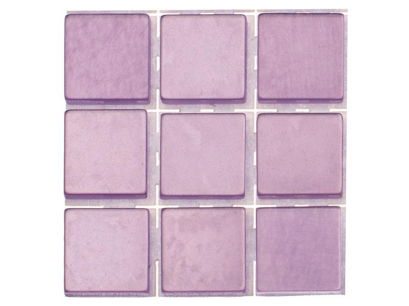 Glorex Selbstklebendes Mosaik Poly-Mosaic 10 mm Violett, Breite: 10 mm, Länge: 10 mm, Verpackungseinheit: 63 Stück, Material: Kunststoff, Farbe: Violett