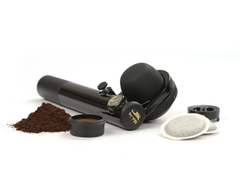 Handpresso Reisekaffeemaschine für Pads und Pulver, Betriebsart: Manuell, Kaffeeart: E.S.E. Pads, Kaffeepulver, Farbe: Schwarz, Pumpendruck: 16 bar, Wassertank: 0.05 l, Set: Nein