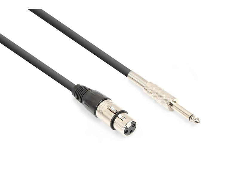 Vonyx XLR-Kabel CX312-8, Länge: 8 m, Audioanschluss Seite A: XLR 3 Pole, male, Audioanschluss Seite B: 6,3 mm Klinke, Audiokanäle: Mono, Steckerfarbe: Silber, Farbe: Schwarz