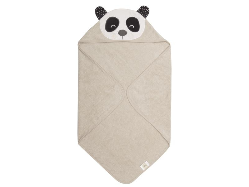 Södahl Baby-Kapuzentuch Penny Panda 80 x 80 cm, Farbe: Grau, Produkttyp: Bade- & Kapuzentücher