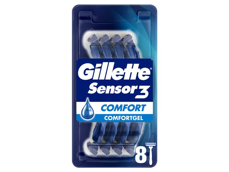 Gillette Sensor3 Comfort 8 Stück, Einweg Rasierer: Ja, Typ: Klingen Rasierer, Anwender: Herren, Körperbereich: Gesicht, Natürlich Leben: Keine Besonderheiten