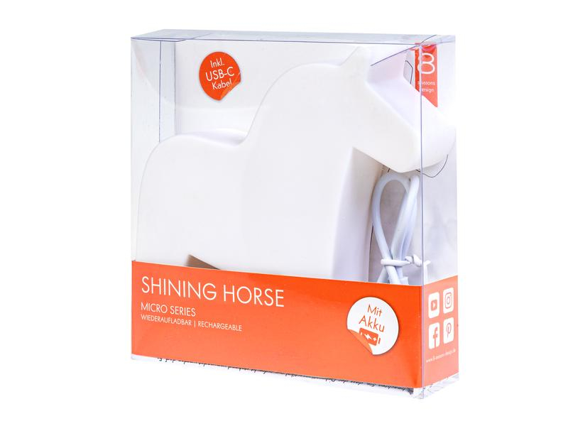 8 Seasons Design Motivlicht Shining Horse Micro Weiss, Betriebsart: Akkubetrieb, Farbe: Weiss, Aussenanwendung: Nein