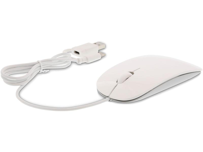 LMP Easy Mouse USB-C, Maus-Typ: Business, Bedienungsseite: Universal, Maus Features: Scrollrad, Farbe: Weiss, Verbindungsart: Verkabelt, Schnittstelle: USB