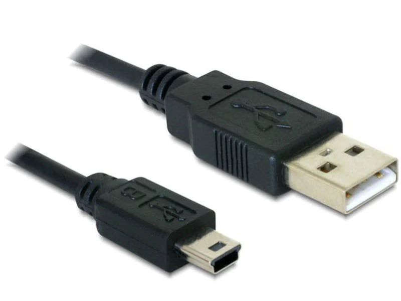 USB-Mini-Kabel 1m A-MiniB, USB 2.0, schwarz