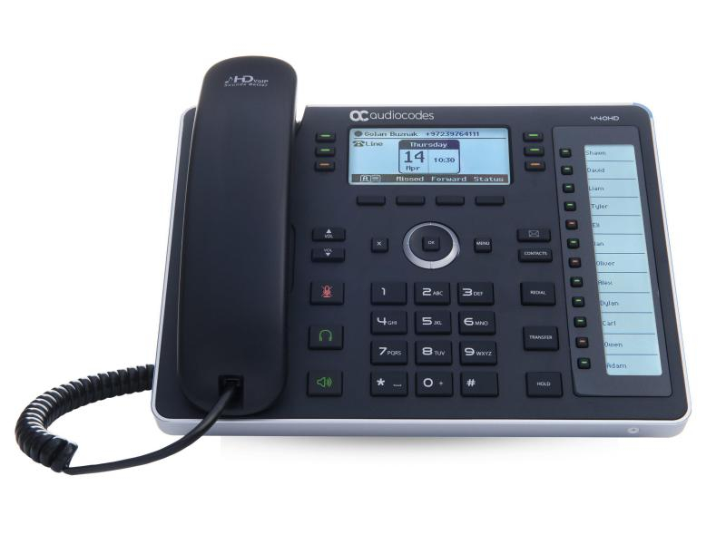 Audiocodes Tischtelefon 440HD Skype for Business, Funktionen Tischtelefone: Wandmontagefähig, Zertifiziert für: Skype for Business On-Premises; Skype for Business Online, PoE