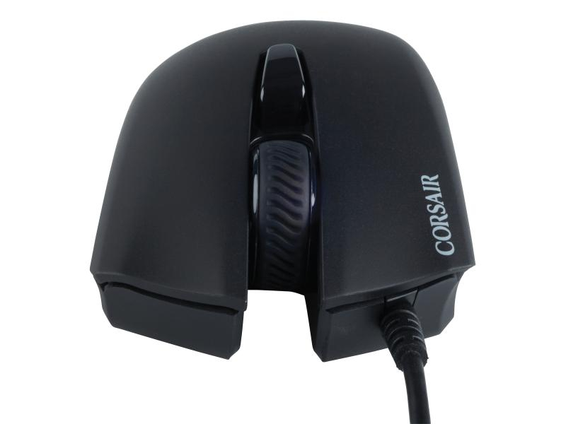 Corsair Gaming-Maus Harpoon RGB Pro, Maus Features: Daumentaste, Bedienungsseite: Rechtshänder, Farbe: Schwarz, Gewicht: 85 g, Anzahl Tasten: 6 ×, Schnittstelle: USB, Verbindungsart: Verkabelt, Maximale Empfindlichkeit: 12000 dpi