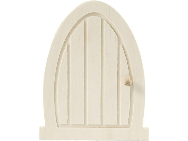 Creativ Company Holzartikel 13 cm Wichtel Tür, Farbe: Braun, Produkttyp: Wichtel