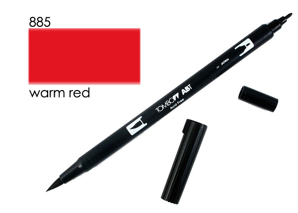 TOMBOW Dual Brush Pen ABT 885 warm red