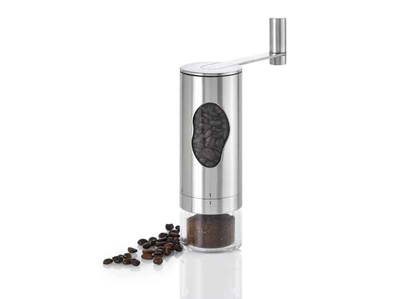 AdHoc Kaffeemühle Mrs. Bean MC01 Silber, Farbe: Silber, Ausstattung: Manuelle Mühle; Verstellbarer Mahlgrad, Mahlwerk: Schlagmahlwerk, Fassungsvermögen: 50 g