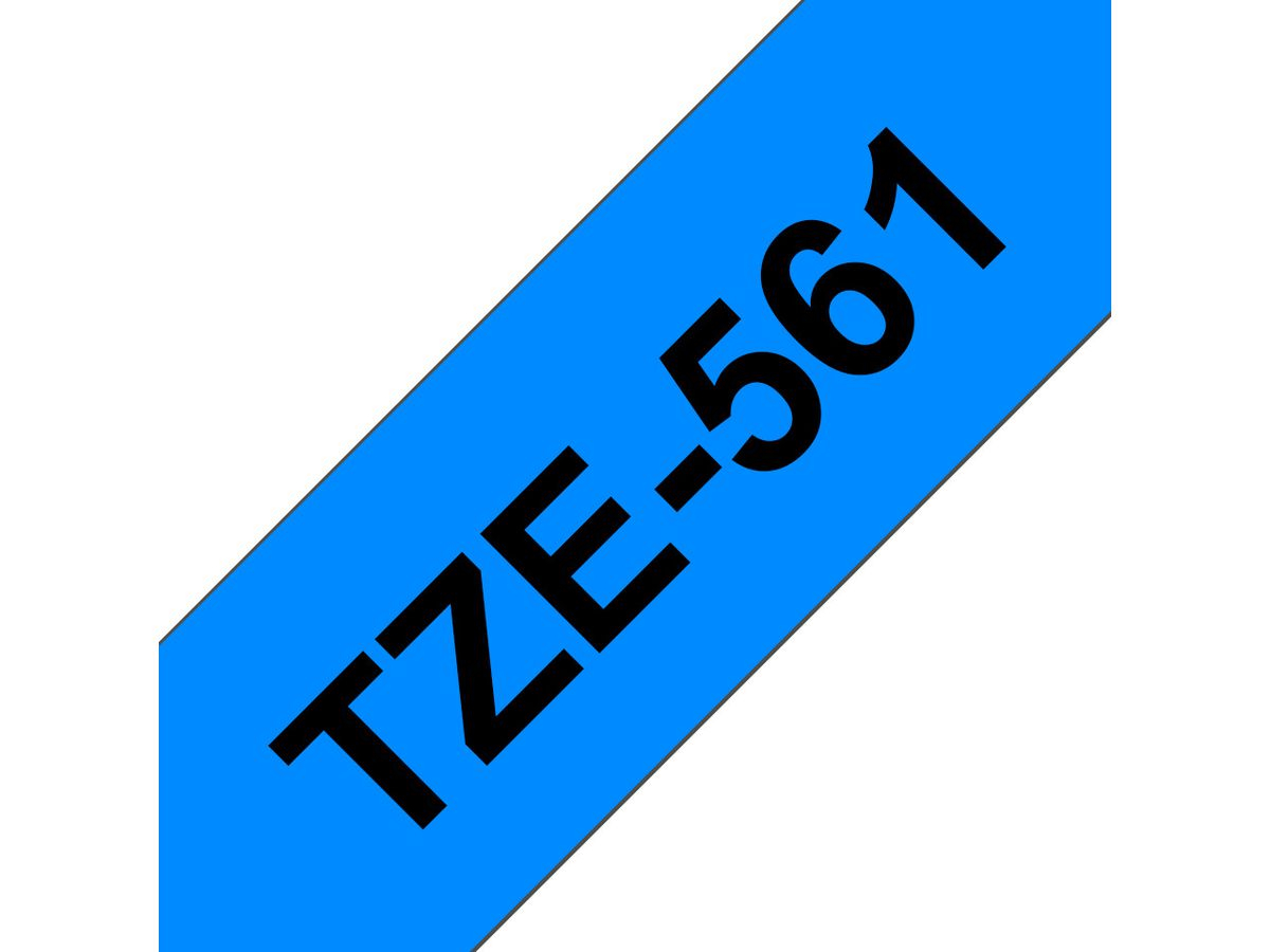 Brother Beschriftungsband TZE-561 Schwarz auf Blau 36 mm