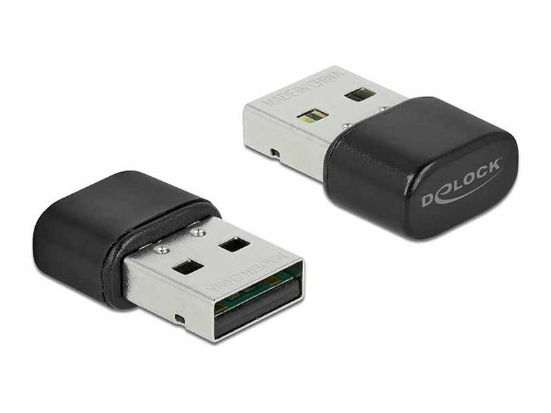 Delock USB-Bluetooth-Adapter 61000 mit WLAN, WLAN: Ja, Schnittstelle Hardware: USB 2.0, Bluetooth Standard: 4.2