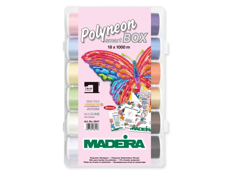 Madeira Stickgarn Polyneon Smartbox Mehrfarbig, Farbe: Mehrfarbig, Garn-Art: Stickgarn, Set