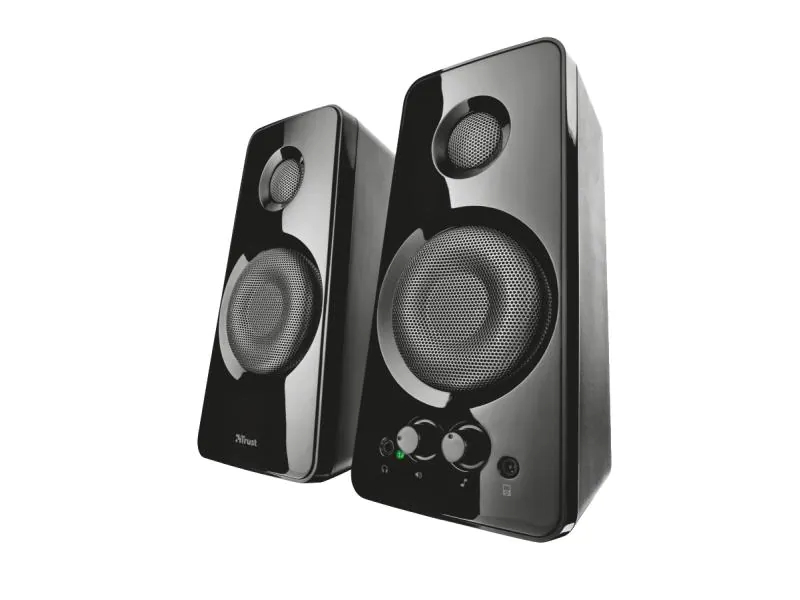 Trust PC-Lautsprecher Tytan 2.0, Audiokanäle: 2.0, Farbe: Schwarz, Schnittstellen: USB, Ausstattung: Lautstärkeregler, Kapazität Wattstunden: Keine Angaben